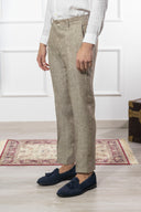 Pantalone sartoriale uomo in puro lino drop 6 - regular fit