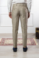 Pantalone sartoriale uomo in puro lino drop 6 - regular fit