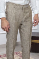 Pantalone sartoriale uomo in puro lino drop 6 - regular fit