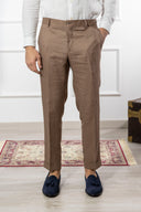 Pantalone sartoriale uomo in puro lino drop 6 - regular fit