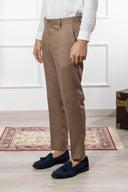 Pantalone sartoriale uomo in puro lino drop 6 - regular fit