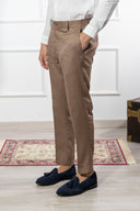 Pantalone sartoriale uomo in puro lino drop 6 - regular fit