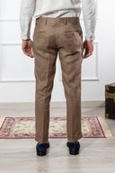 Pantalone sartoriale uomo in puro lino drop 6 - regular fit