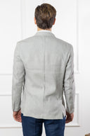 Giacca uomo sartoriale 2 bottoni in lino e cotone sfoderata – slim fit