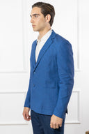 Giacca uomo sartoriale 2 bottoni in lino e cotone sfoderata – slim fit