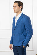 Giacca uomo sartoriale 2 bottoni in lino e cotone sfoderata – slim fit