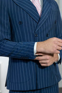 Abito doppiopetto uomo sartoriale drop 6 in lana tropical wall street - regular fit | Made in Italy