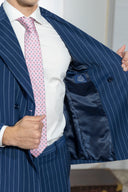 Abito doppiopetto uomo sartoriale drop 6 in lana tropical wall street - regular fit | Made in Italy