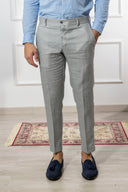 Pantalone sartoriale uomo in puro lino drop 6 - regular fit