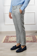 Pantalone sartoriale uomo in puro lino drop 6 - regular fit