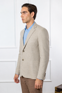 Giacca uomo sartoriale 2 bottoni in lino e cotone sfoderata – slim fit