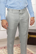 Pantalone sartoriale uomo in puro lino drop 6 - regular fit