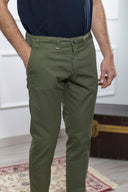 Pantalone chino uomo Briatore in cotone gabardine – slim fit