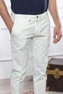 Pantalone chino uomo Briatore in cotone gabardine – slim fit