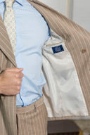Abito doppiopetto uomo sartoriale drop 6 in lana tropical wall street - regular fit | Made in Italy