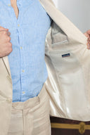 Abito uomo sartoriale drop 6 in puro lino - regular fit | Made in Italy