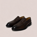 Mocassino uomo in pelle crust con suola in cuoio – Made in Italy | Antica Sartoria Napoletana