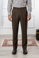 Pantalone sartoriale uomo in fresco lana Tasmania con pinces drop 4 - regular fit