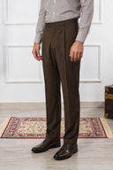 Pantalone sartoriale uomo in fresco lana Tasmania con pinces drop 4 - regular fit