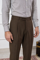 Pantalone sartoriale uomo in fresco lana Tasmania con pinces drop 4 - regular fit