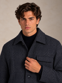 Cappotto Uomo in Misto Lana a Quadri