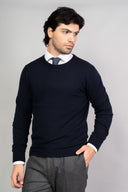 Maglia uomo girocollo in lana e cashmere