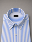 Camicia uomo Bagariny button down in lino e cotone – regular fit