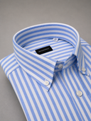 Camicia uomo Bagariny button down in lino e cotone – regular fit