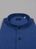 Camicia uomo Bagariny collo coreano in lino e cotone – regular fit