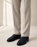 Mocassino uomo in pelle crust con suola in cuoio – Made in Italy | Antica Sartoria Napoletana