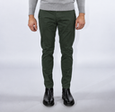 Pantalone chino uomo in raso di cotone stretch – slim fit