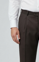 Pantalone sartoriale uomo in fresco lana Tasmania con pinces drop 0 - oversize fit