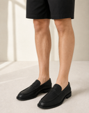 Mocassino uomo in pelle crust con suola in cuoio – Made in Italy | Antica Sartoria Napoletana