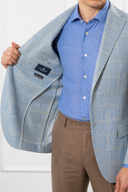 Giacca uomo sartoriale 2 bottoni in lino e cotone sfoderata – slim fit