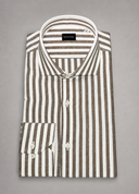 Camicia uomo Bagariny collo francese in lino e cotone – regular fit