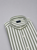 Camicia uomo Bagariny collo coreano in lino e cotone – regular fit